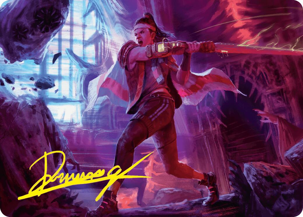 Diversion Specialist Art Card (Gold-Stamped Signature) [Duskmourn: House of Horror Art Series] | Deep Dive Games St. Marys