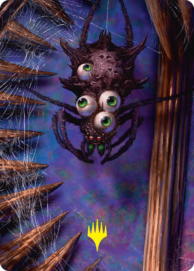 Spider Art Card (Gold-Stamped Planeswalker Symbol) [Duskmourn: House of Horror Art Series] | Deep Dive Games St. Marys