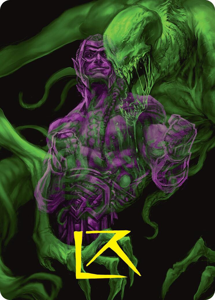 Tyvar, the Pummeler Art Card (Gold-Stamped Signature) [Duskmourn: House of Horror Art Series] | Deep Dive Games St. Marys