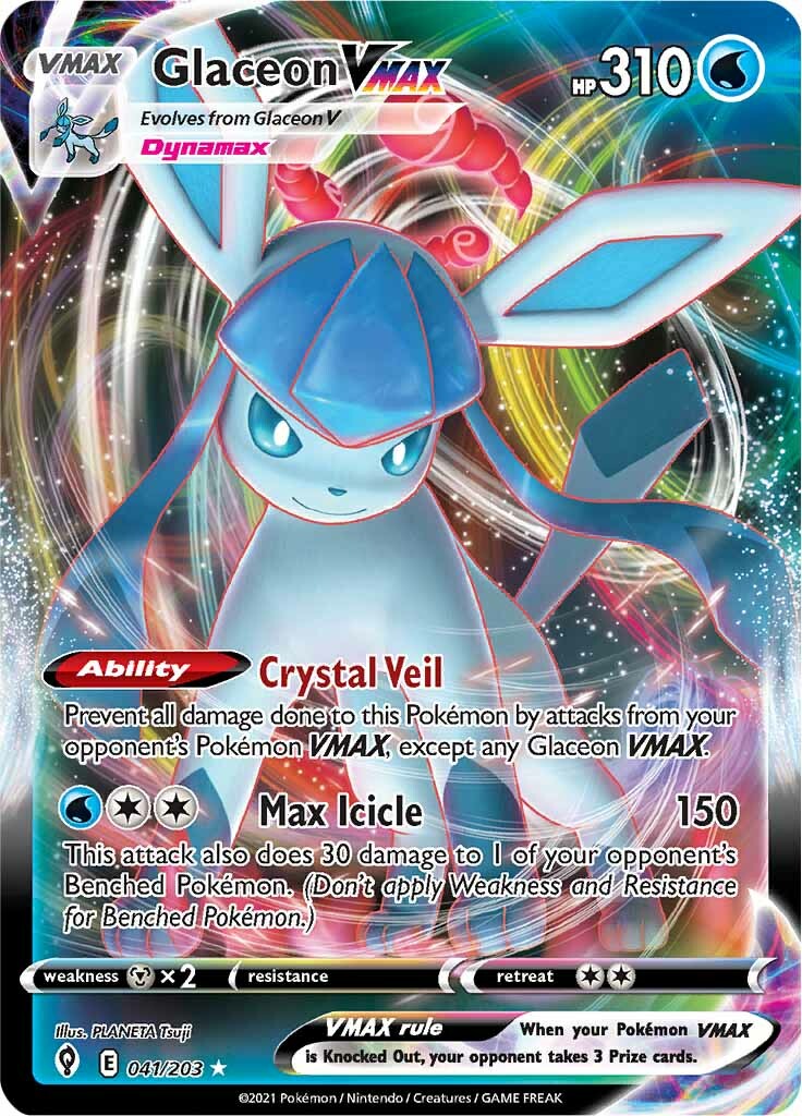 Glaceon VMAX (041/203) [Sword & Shield: Evolving Skies] | Deep Dive Games St. Marys