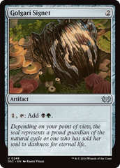Golgari Signet [Duskmourn: House of Horror Commander] | Deep Dive Games St. Marys