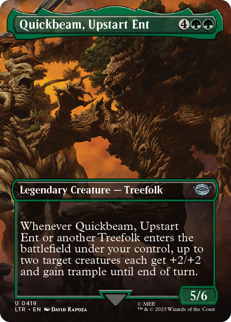 Quickbeam, Upstart Ent (Borderless Alternate Art) [The Lord of the Rings: Tales of Middle-Earth] | Deep Dive Games St. Marys