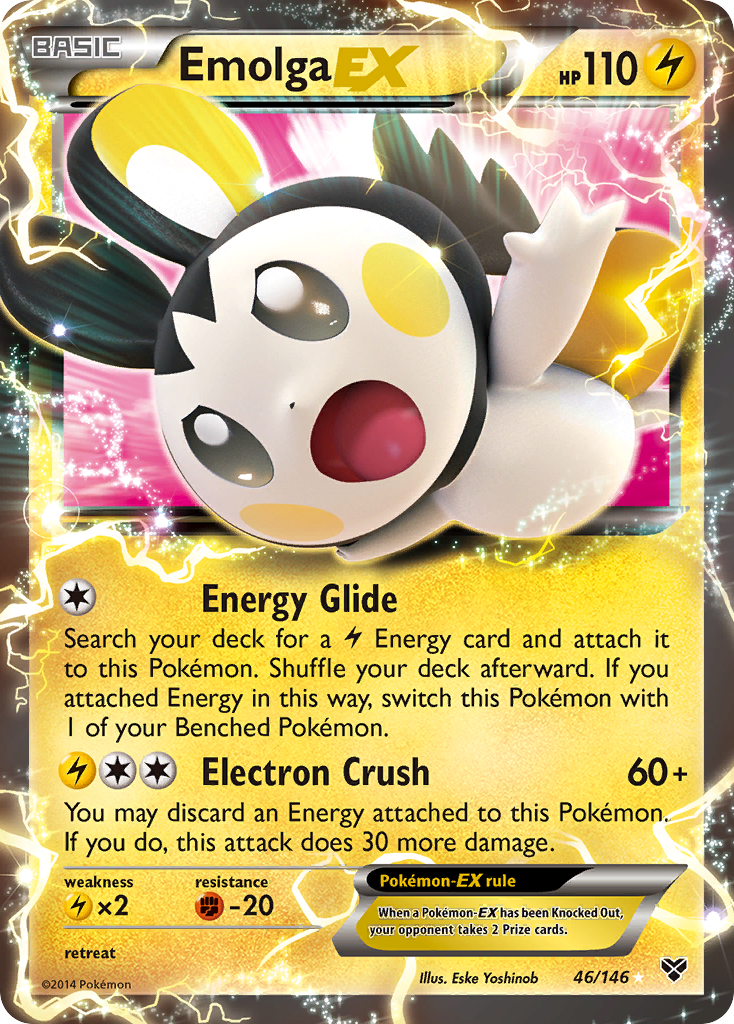 Emolga EX (46/146) [XY: Base Set] | Deep Dive Games St. Marys