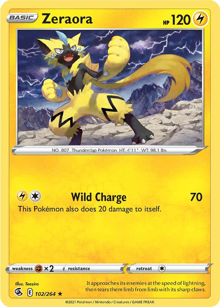 Zeraora (102/264) [Sword & Shield: Fusion Strike] | Deep Dive Games St. Marys