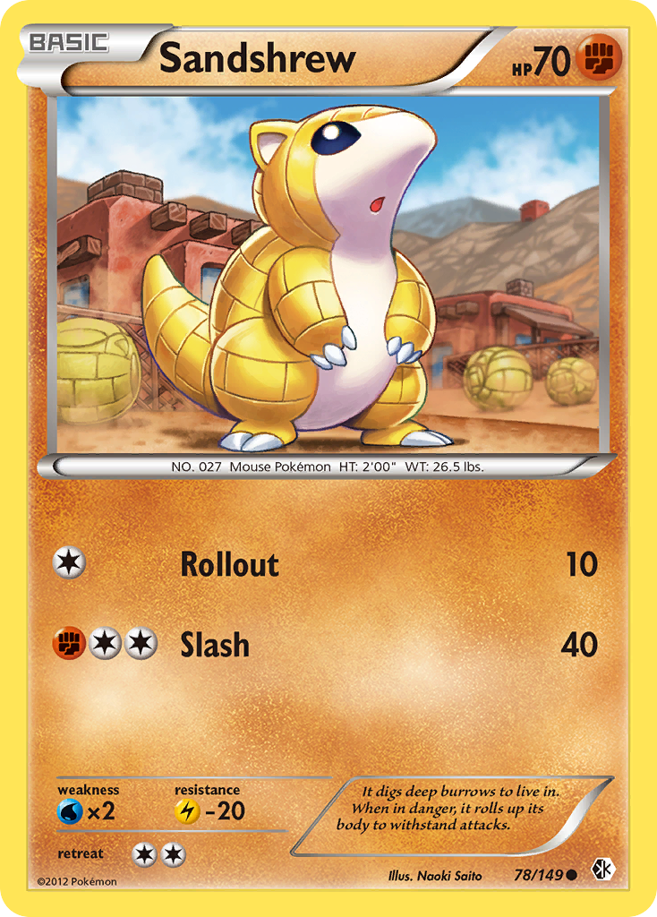 Sandshrew (78/149) [Black & White: Boundaries Crossed] | Deep Dive Games St. Marys