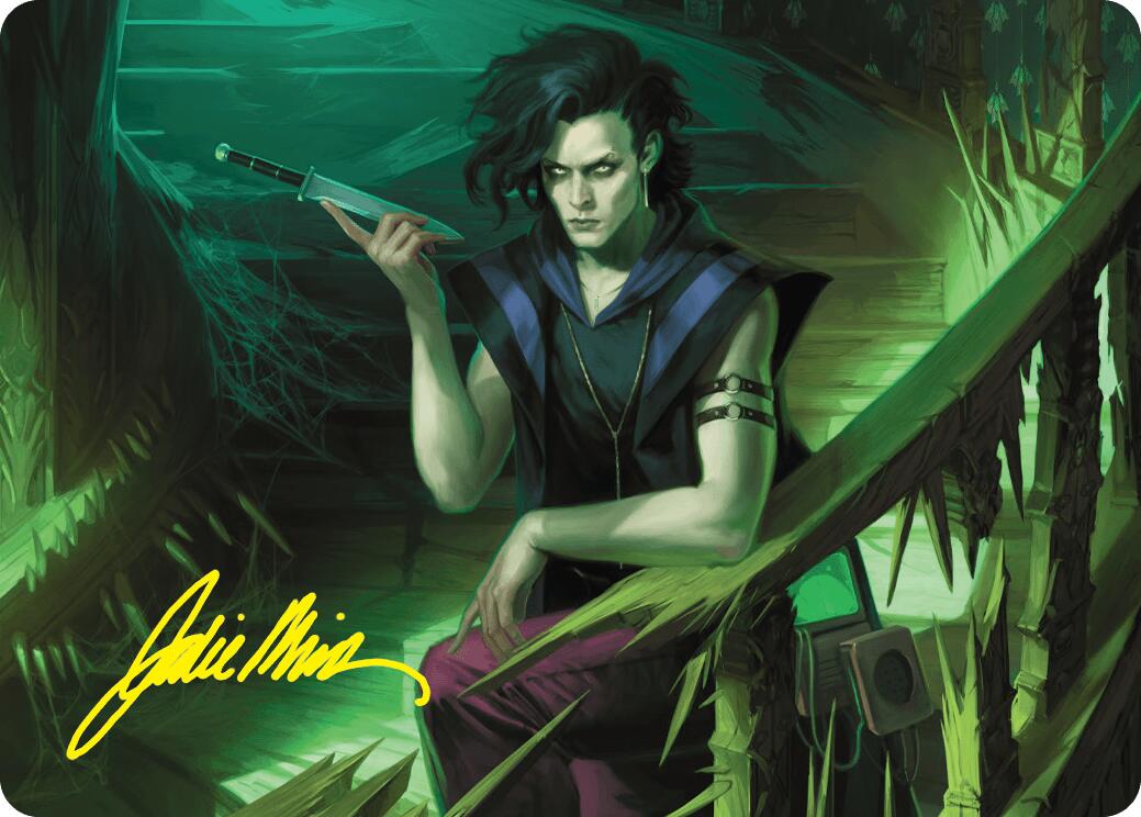 Winter, Misanthropic Guide Art Card (Gold-Stamped Signature) [Duskmourn: House of Horror Art Series] | Deep Dive Games St. Marys