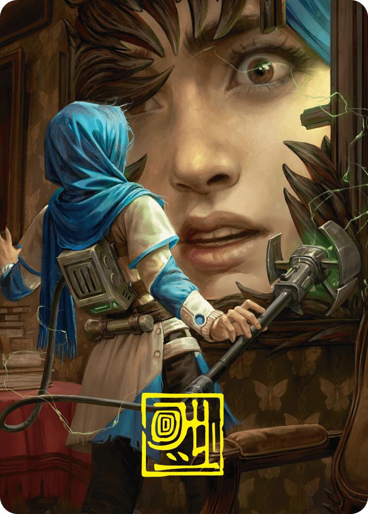 Reality Is Mine to Control Art Card (Gold-Stamped Signature) [Duskmourn: House of Horror Art Series] | Deep Dive Games St. Marys