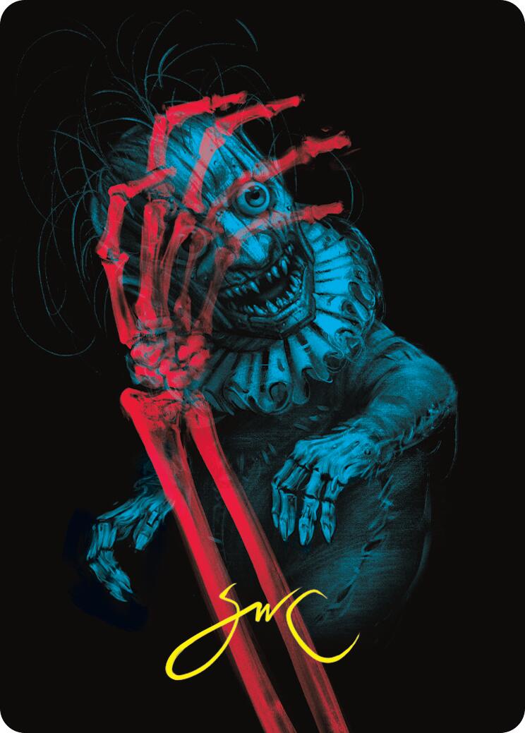 Marvin, Murderous Mimic Art Card (Gold-Stamped Signature) [Duskmourn: House of Horror Art Series] | Deep Dive Games St. Marys