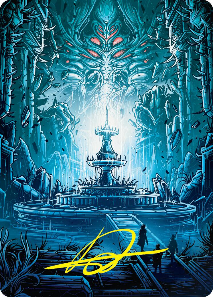 Island Art Card (Gold-Stamped Signature) [Duskmourn: House of Horror Art Series] | Deep Dive Games St. Marys
