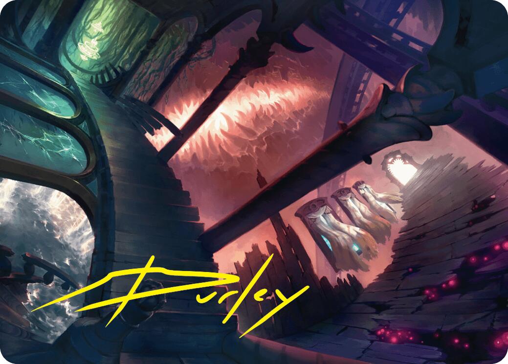 Terramorphic Expanse Art Card (Gold-Stamped Signature) [Duskmourn: House of Horror Art Series] | Deep Dive Games St. Marys