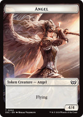 Angel // Glimmer Double-Sided Token [Duskmourn: House of Horror Commander Tokens] | Deep Dive Games St. Marys