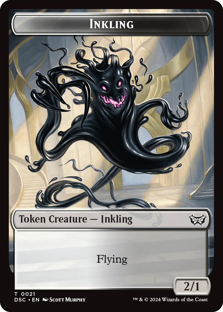 Inkling // Scarecrow Double-Sided Token [Duskmourn: House of Horror Commander Tokens] | Deep Dive Games St. Marys