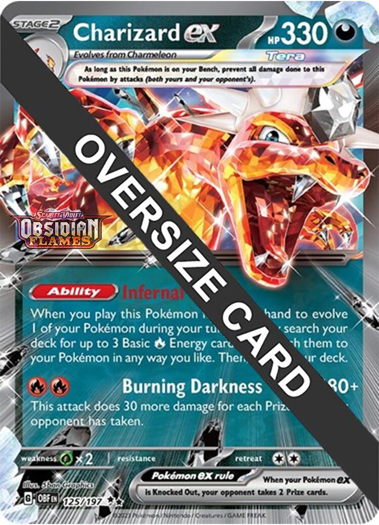 Charizard ex (125/197 - Jumbo Card) [Scarlet & Violet: Obsidian Flames] | Deep Dive Games St. Marys