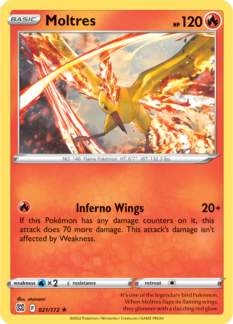 Moltres (021/172) (Theme Deck Exclusive) [Sword & Shield: Brilliant Stars] | Deep Dive Games St. Marys