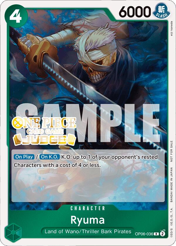 Ryuma (Judge Pack Vol. 4) [One Piece Promotion Cards] | Deep Dive Games St. Marys