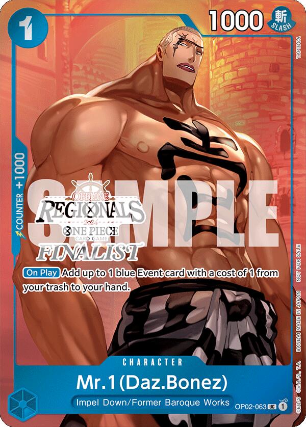 Mr.1 (Daz.Bonez) (Offline Regional 2024 Vol. 3) [Finalist] [One Piece Promotion Cards] | Deep Dive Games St. Marys