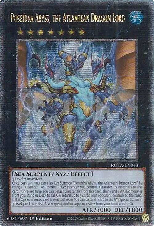 Poseidra Abyss, the Atlantean Dragon Lord (Quarter Century Secret Rare) [ROTA-EN043] Quarter Century Secret Rare | Deep Dive Games St. Marys