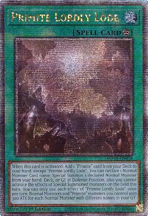 Primite Lordly Lode (Quarter Century Secret Rare) [ROTA-EN058] Quarter Century Secret Rare | Deep Dive Games St. Marys