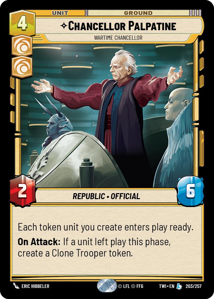 Chancellor Palpatine - Wartime Chancellor (203/257) (203/257) [Twilight of the Republic] | Deep Dive Games St. Marys