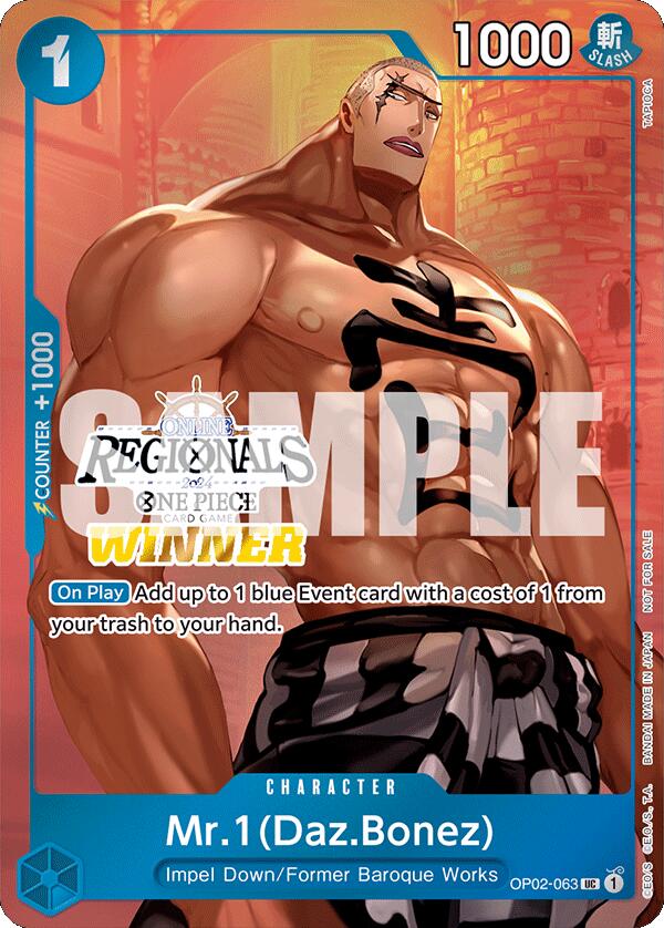 Mr.1 (Daz.Bonez) (Online Regional 2024 Vol. 3) [Winner] [One Piece Promotion Cards] | Deep Dive Games St. Marys