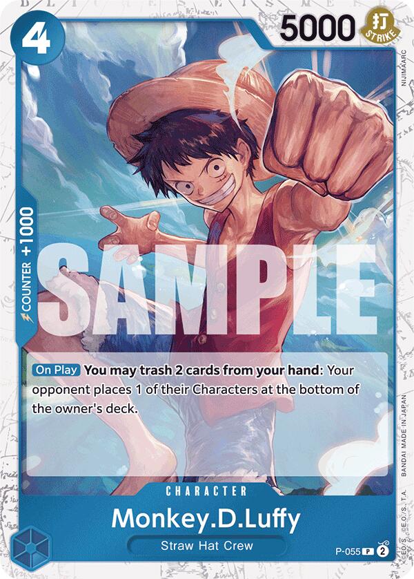 Monkey.D.Luffy (P-055) (Jolly Roger Foil) [Premium Booster -The Best-] | Deep Dive Games St. Marys