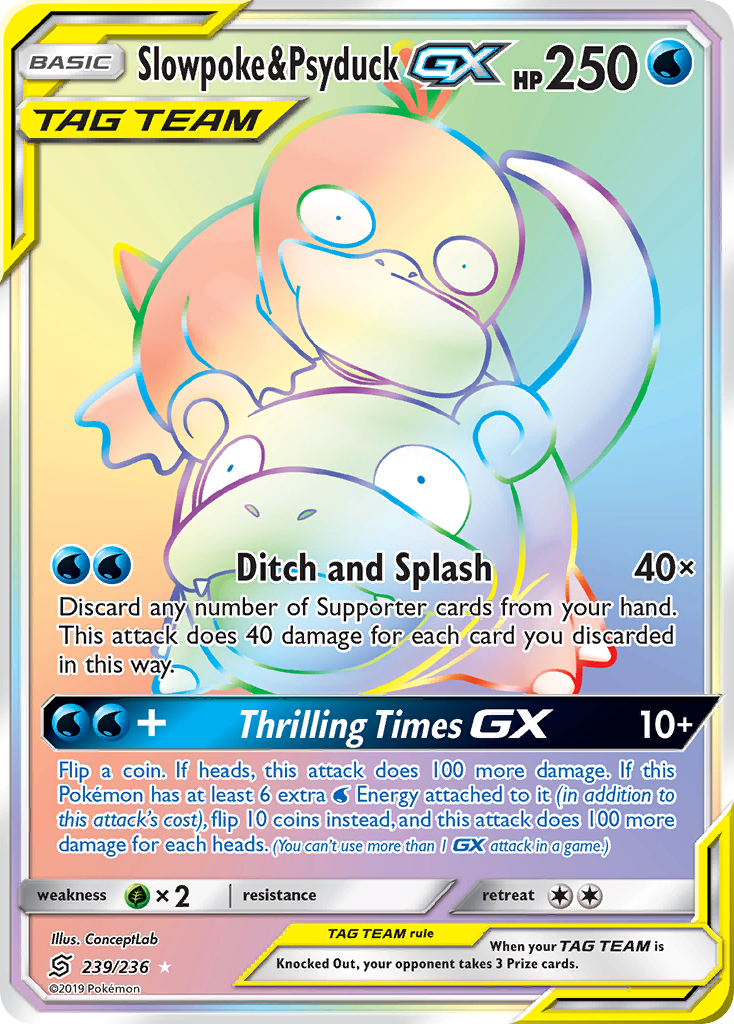 Slowpoke & Psyduck GX (239/236) [Sun & Moon: Unified Minds] | Deep Dive Games St. Marys