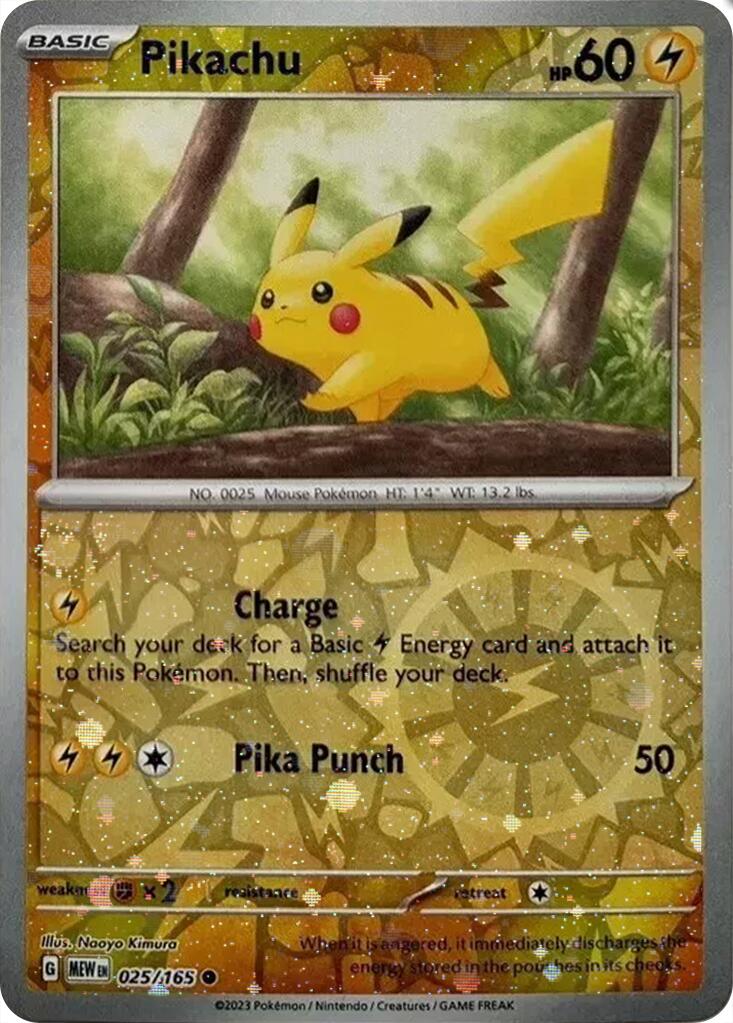 Pikachu (025/165) (Cosmos Holo) (Costco Exclusive) [Miscellaneous Cards] | Deep Dive Games St. Marys