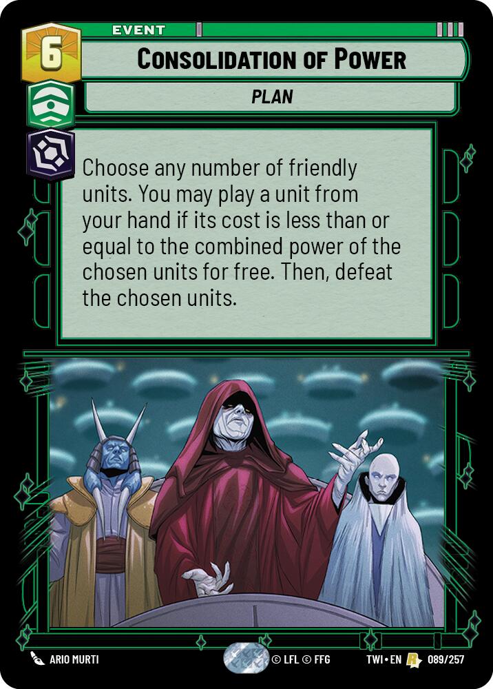 Consolidation of Power (089/257) (089/257) [Twilight of the Republic] | Deep Dive Games St. Marys