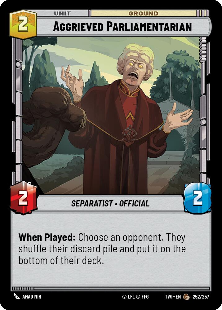 Aggrieved Parliamentarian (252/257) (252/257) [Twilight of the Republic] | Deep Dive Games St. Marys