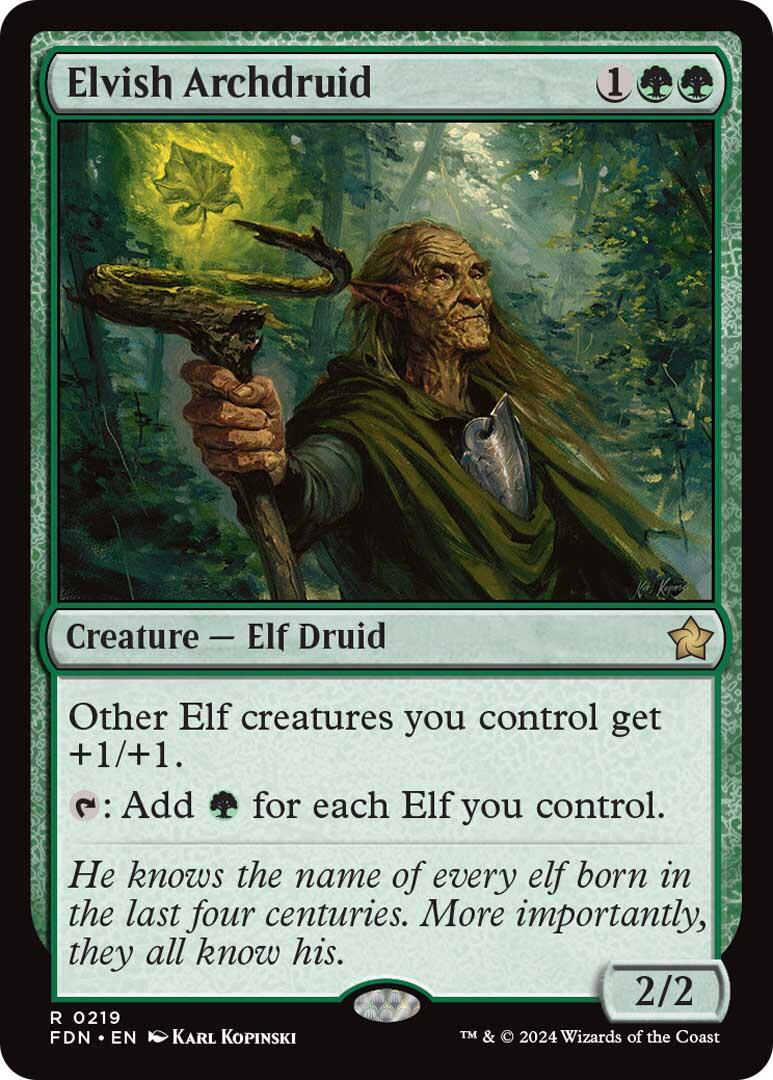 Elvish Archdruid [Foundations] | Deep Dive Games St. Marys