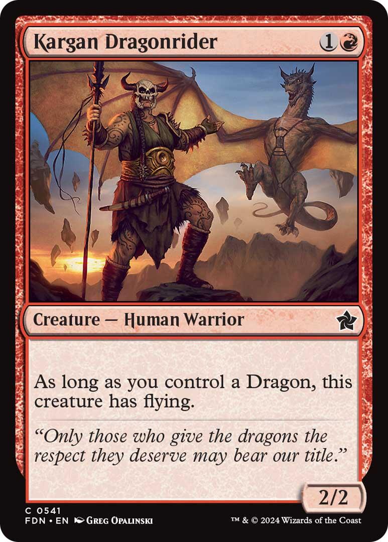 Kargan Dragonrider [Foundations] | Deep Dive Games St. Marys