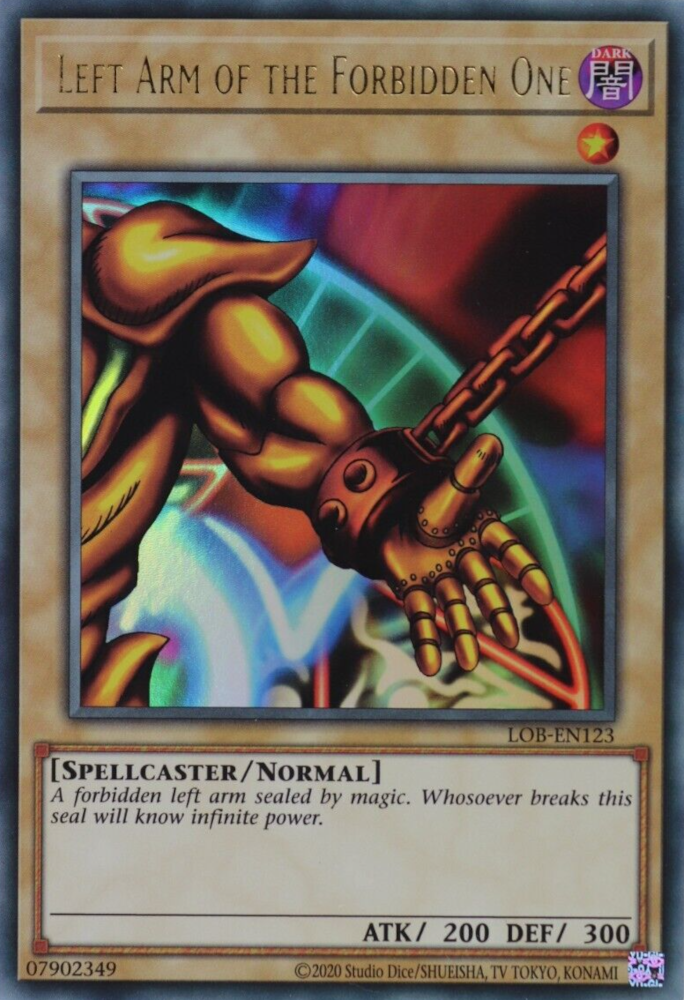 Left Arm of the Forbidden One (25th Anniversary) [LOB-EN123] Ultra Rare | Deep Dive Games St. Marys