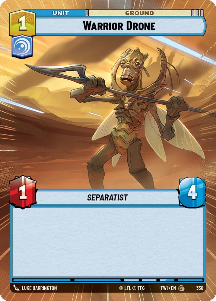 Warrior Drone (330) (Hyperspace) (330) [Twilight of the Republic] | Deep Dive Games St. Marys