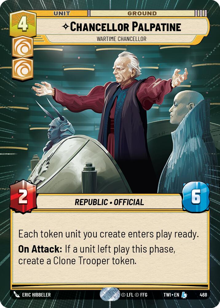 Chancellor Palpatine - Wartime Chancellor (468) (Hyperspace) (468) [Twilight of the Republic] | Deep Dive Games St. Marys
