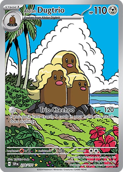 Alolan Dugtrio (208/191) [Scarlet & Violet: Surging Sparks] | Deep Dive Games St. Marys