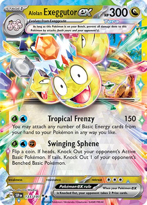 Alolan Exeggutor ex (133/191) [Scarlet & Violet: Surging Sparks] | Deep Dive Games St. Marys