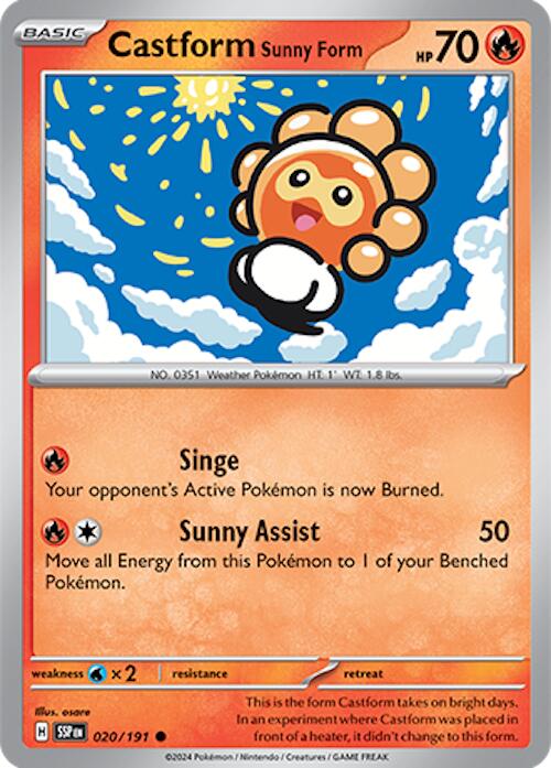 Castform Sunny Form (020/191) [Scarlet & Violet: Surging Sparks] | Deep Dive Games St. Marys