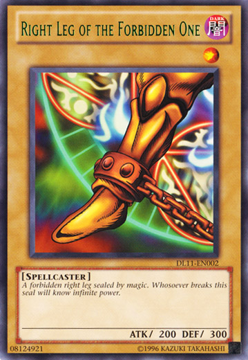 Right Leg of the Forbidden One (Green) [DL11-EN002] Rare | Deep Dive Games St. Marys