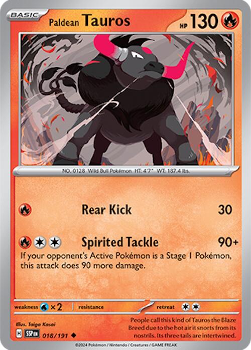 Paldean Tauros (018/191) [Scarlet & Violet: Surging Sparks] | Deep Dive Games St. Marys