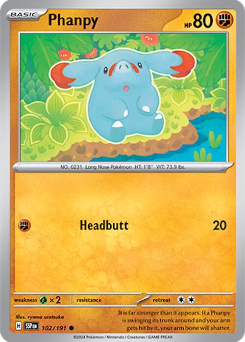 Phanpy (102/191) [Scarlet & Violet: Surging Sparks] | Deep Dive Games St. Marys