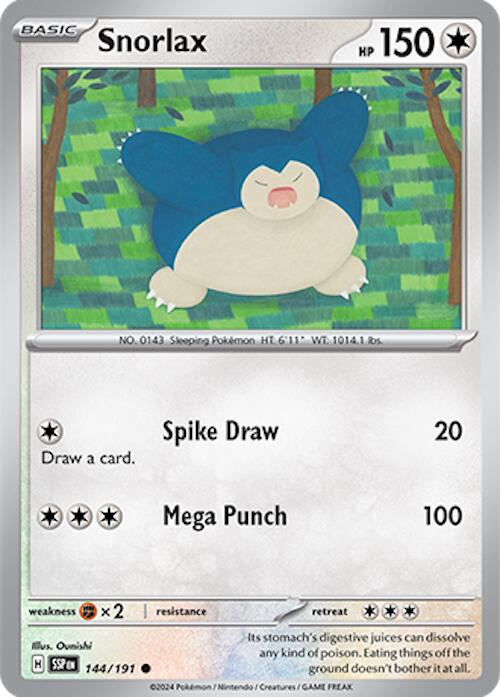 Snorlax (144/191) [Scarlet & Violet: Surging Sparks] | Deep Dive Games St. Marys