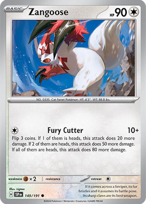 Zangoose (149/191) [Scarlet & Violet: Surging Sparks] | Deep Dive Games St. Marys