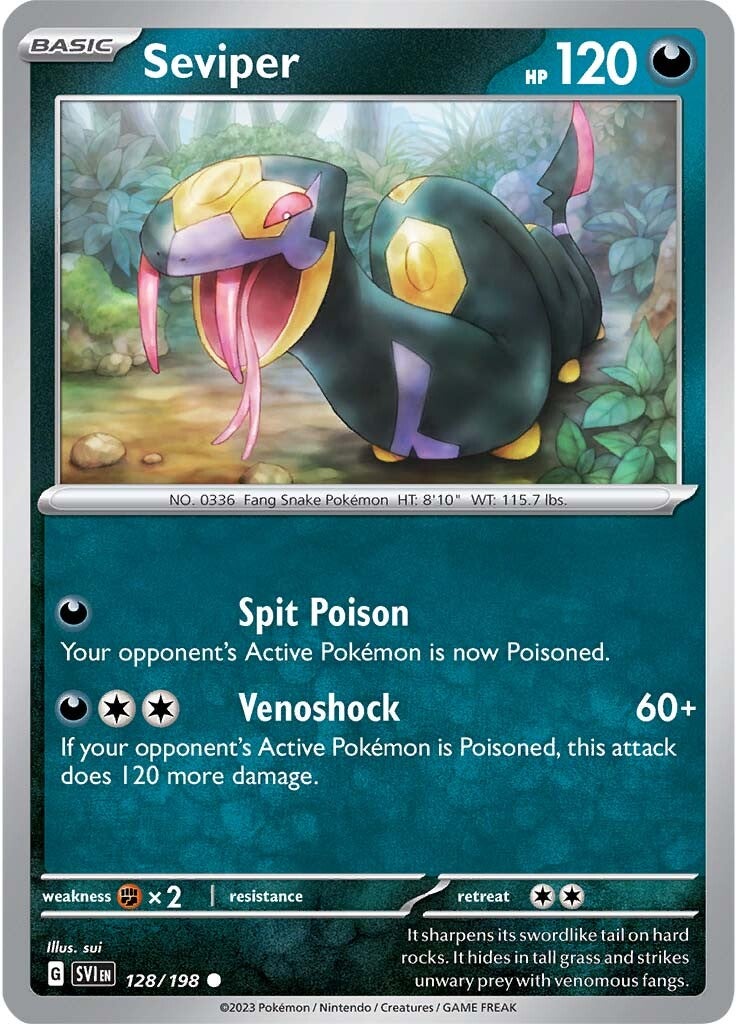 Seviper (128/198) [Scarlet & Violet: Base Set] | Deep Dive Games St. Marys