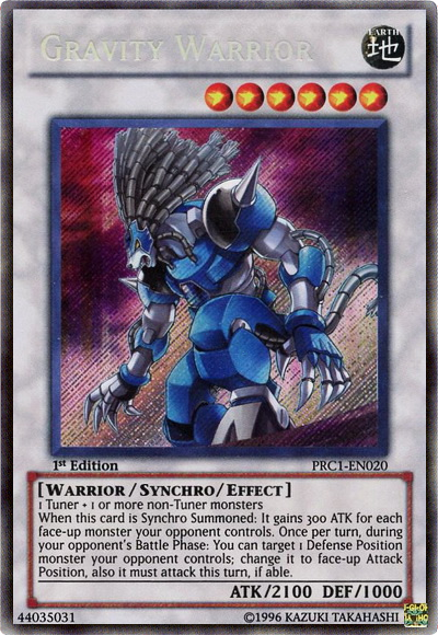 Gravity Warrior [PRC1-EN020] Secret Rare | Deep Dive Games St. Marys