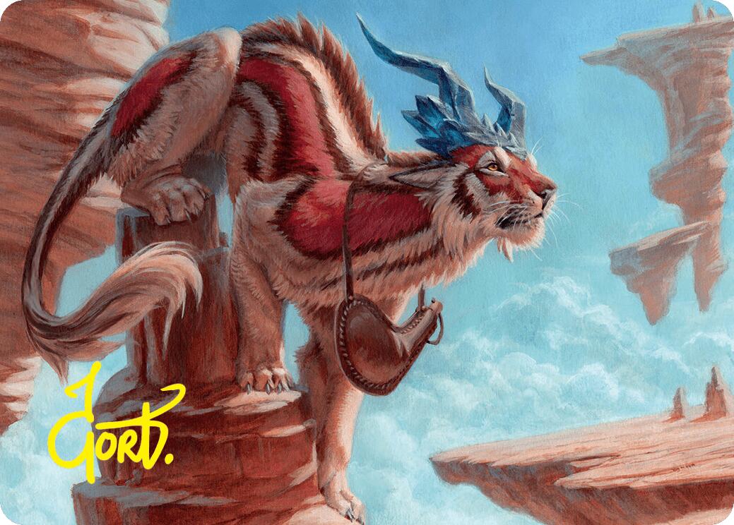 Felidar Savior Art Card (3/54) (Gold-Stamped Signature) [Foundations Art Series] | Deep Dive Games St. Marys