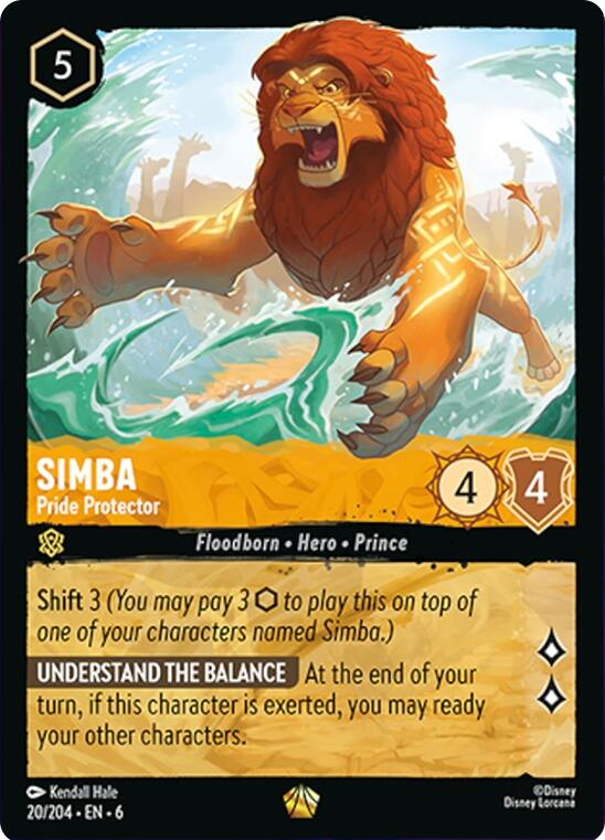 Simba - Pride Protector (20/204) [Azurite Sea] | Deep Dive Games St. Marys