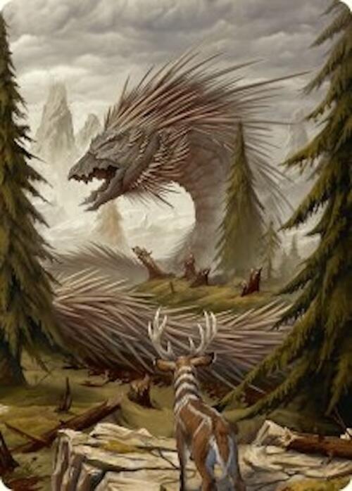 Quilled Greatwurm Art Card (44/54) [Foundations Art Series] | Deep Dive Games St. Marys
