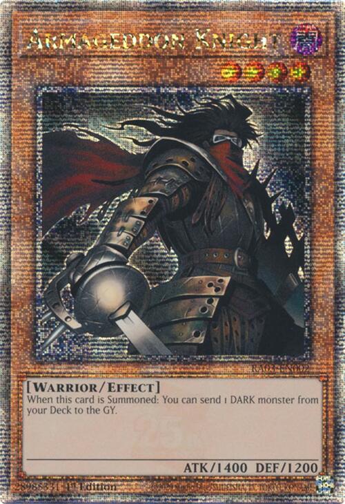 Armageddon Knight (Quarter Century Secret Rare) [RA03-EN002] Quarter Century Secret Rare | Deep Dive Games St. Marys