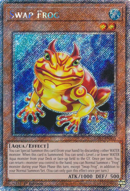 Swap Frog (Platinum Secret Rare) [RA03-EN005] Platinum Secret Rare | Deep Dive Games St. Marys