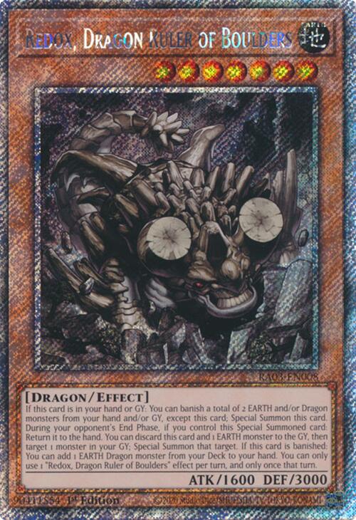 Redox, Dragon Ruler of Boulders (Platinum Secret Rare) [RA03-EN008] Platinum Secret Rare | Deep Dive Games St. Marys